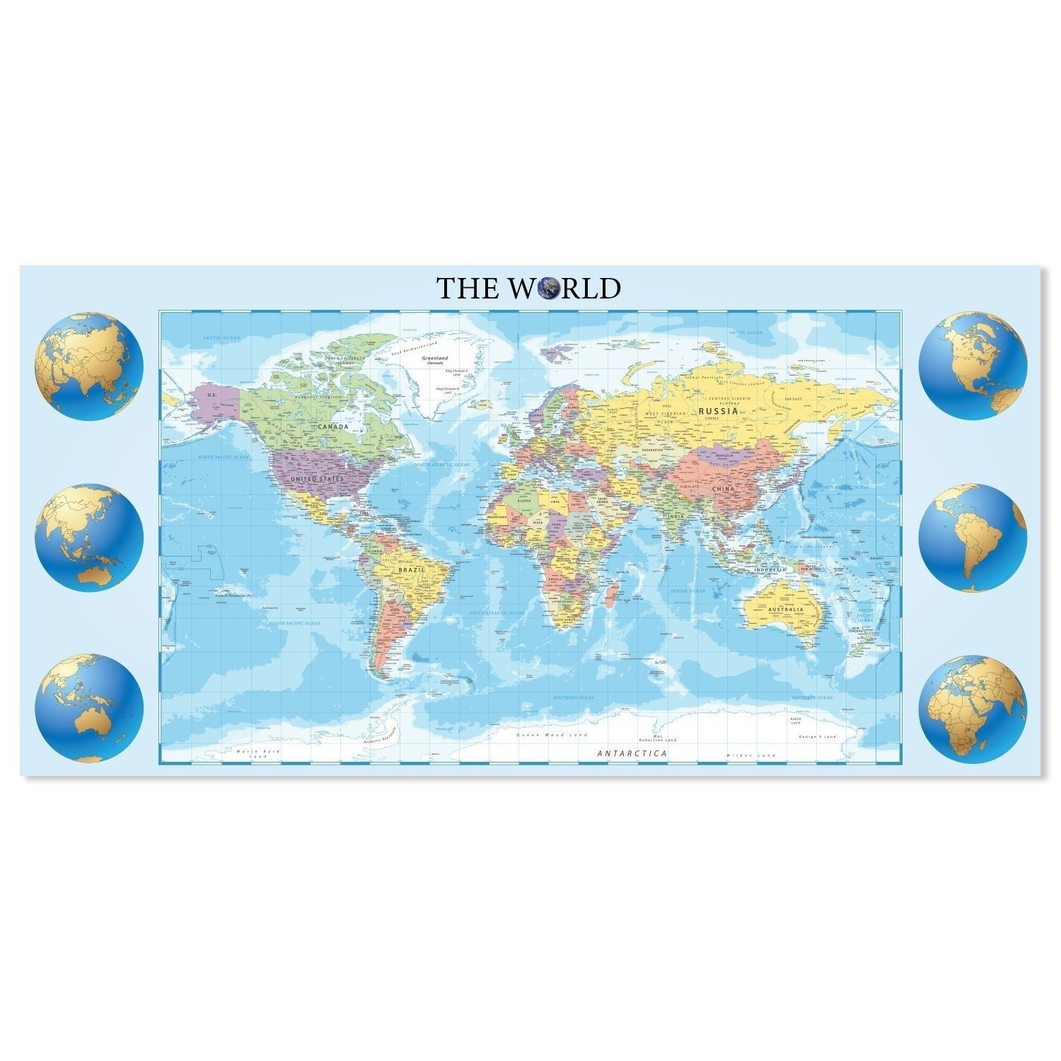 World map wall art 1934 dorm decor mappemonde daily mail world map Art  Print | Poster