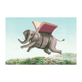 Flying Elephant Custom Wall Graphic Mural