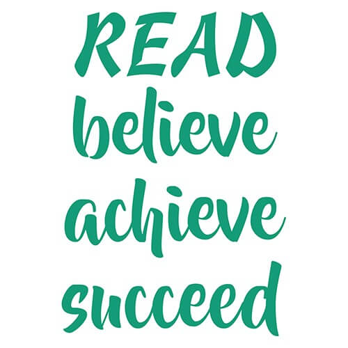 Read - Believe Word Wall Vinyl Lettering